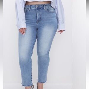 NWOT Good American Good Less Straight Leg Jeans